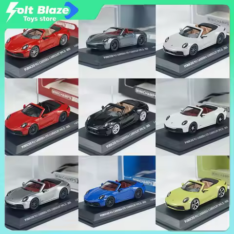 Minichamps 1/64 Porsche 911 (992.2) Carrera GTS Convertible DieCast Car Model Desktop Static Car Sim