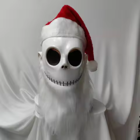 Funny The Nightmare Before Christmas Cosplay Mask Hat Latex Soft Party Jack Skellington Nightmare Co