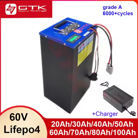 GTK LIFEPO4 60V 60Ah 100Ah 60V 80Ah 20Ah 30Ah 40Ah 50Ah 70Ah Lithium iron phosphate battery for Two