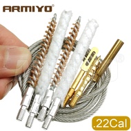 ☠Armiyo 7pcs/set New Type .22Cal ~ .30Cal Brush Cleaning Swabs Patch Holder + Durable Iron Wire S☟