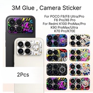 Cartoon Painted Micro Frosted Soft Camera Paper Sticker for POCO F9 Pro F9 Ultra F8 Pro X6 PRO/F6 Pr