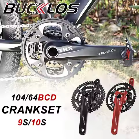 BUCKLOS 104/64BCD Bicycle Bicycle Crankset 3*9S 3*10S MTB Crankset 170mm Bicycle Integrated Crank Ar