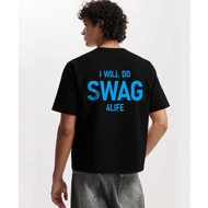 【TEE】I WILL DO SWAG 4LIFE Men's T-Shirt Trendy Letter Design Fashion Street