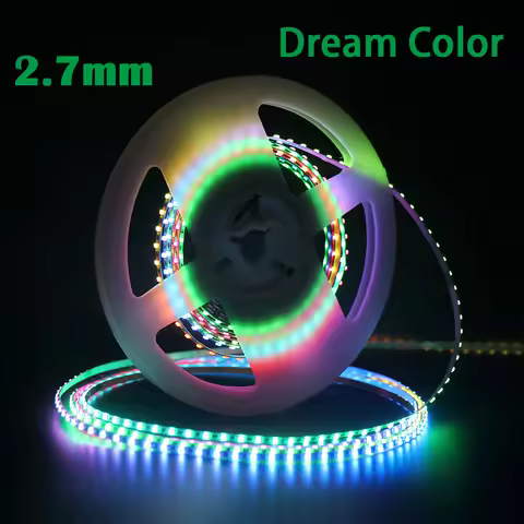 2.7mm Super Thin Led Strip Lights 2812b SPI RGB Strip Dream Color DC5V/12V Flexible LED Decor Room A