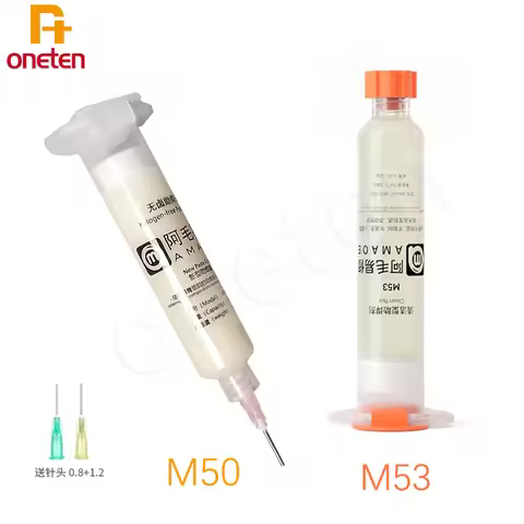 AMAOE M50/M53 Solder Flux 10CC Syringe Soldering Paste Welding Flux With 2 Needle for Mobile Phone L