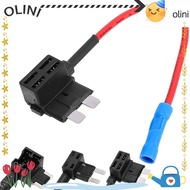 OLINI Automotive Fuse Box, 32V Mini Small Medium Circuit Adapter, Durable Metal Black TAP Adapter Ca
