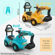 Kids Construction Excavator Ride On Push Car with Music Toys for Boys
