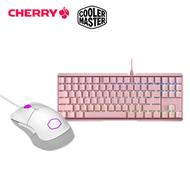 【媽咪節送禮自用都划算】櫻桃Cherry Mx Board 3.0S RGB TKL機械式鍵盤(粉色/靜音紅軸) + Cooler Master MM310 電競滑鼠(白色)