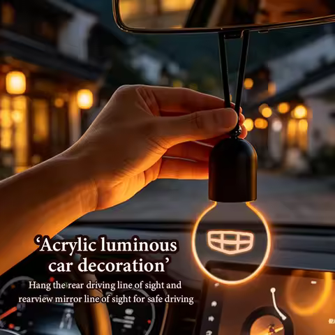 For Geely Car Glowing Pendant Rearview Mirror Hanging LED Night Light LC EC8 Atlas CK2 CK3 GT GC9 Ge