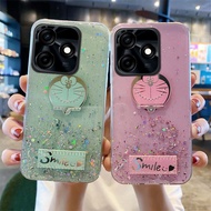 For itel A50 A48 A49 A58 Case Sparkling Star Moon Soft Silicone Transparent Cartoon Cat Anti Drop fo