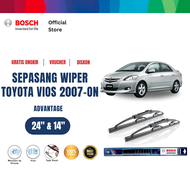 Bosch Sepasang Wiper Kaca Mobil Toyota Vios 2007 on Advantage 24 dan 14 inchi