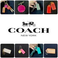 [Used-2Hand] Coach Charm / Keychain / Tag - Genuine Leather Handbag Key Chain - Used Product