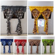 leaves Vshape biyak curtain 60x70 inches