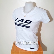 JG318 Emc Fashion Ladies Cut Overrun T-Shirt For Women Embroidered Design Pure Cotton Fabric