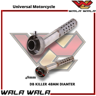 Universal Motorcycle Angled DB Killer Bend Muffler Exhaust Silencer Diameter 48mm Length 195mm  Sile