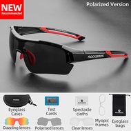 ROCKBROS Cycling Glasses Men Women Sports Sunglasses Road MTB Bicycle Polarized Glasses Riding Protection Eyewear 3 Lens Goggles