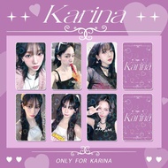 AESPA Karina Giselle Winter NingNing Photocard Self Print 明星周边爱心镭射小卡