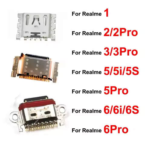 For Realme 1 2 3 4 5 6 Pro 5S 6S 5i 6i USB Charger Dock USB Charging Port Connector Jack Replacement