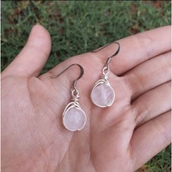 Rose Quartz Earrings Rose Quartz Stone Earrings