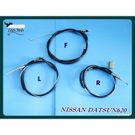 NISSAN DATSUN 620 -- HAND BRAKE CABLE "LONG" TYPE SET // Line LONG Range-Face (3 Lines/SET)