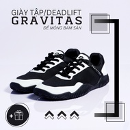 Gravitas Varuna Pro Gear - deadlift shoes, gym shoes, squat, sports - Black and white