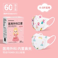 初医生（Dr.Chu） 医用外科口罩适用儿童3D立体防护独立包装男女宝口罩 60只装 【小童 公主+城堡公主】