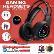 Oxa Esports OX HORN G3 RGB Wired Gaming Headphone with Mic Microphone for Smartphone Laptop PS4 Gami