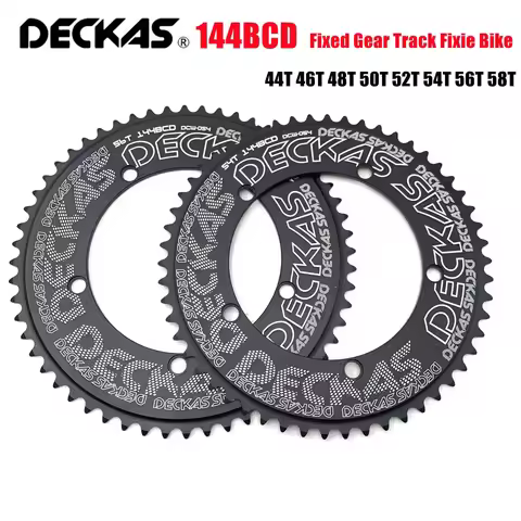 Deckas 144BCD 44T-56T Tooth Fixed Gear Fixie Round Chainring Crown Track Bike 144 Bcd Special Single