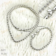 เซ็ต (สร้อยคอ+ข้อมือ) เงินแท้ ลายอิตาลี 4 มม. (สร้อย 16“) YTG-11525
