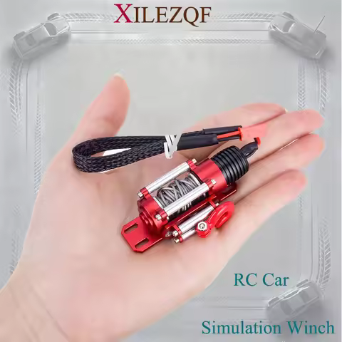 RC Wireless Remote Simulation Winch Recovery Hook for 1/10 Crawler TRX4 TRX6 SCX10 Wrangler D90 YK40