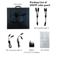 LAIRTPOW 200W High Efficiency Solar Panel 18V/36V Portable solar board 太阳能板 With MC4 Connector cable