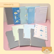 Korean Aesthetic Pastel A5 Pastel School Office Campus Notebook Binder Notebook Transparent Cover