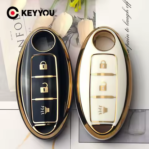 KEYYOU 3/4/5BNT TPU Car Key Case Cover For Nissan Leaf Micra Qashqai J11 J10 X Trail T32 Versa Note 
