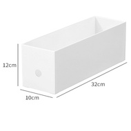 Mirror Cabinet Storage Box White Plastic Bathroom Washbasin Sundries Rectangular Narrow Strip G2J5