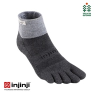 INJINJI Trail Midweight Mini-Crew Coolmax Running & Hiking Socks - Granite
