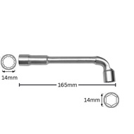 L Angle Box Socket Spanner Wrench 7mm 8mm10mm12mm 14mm - Hardware