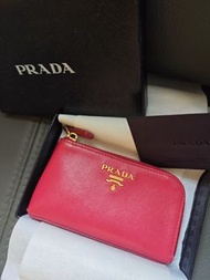PRADA Saffiano 鎖匙扣銀包