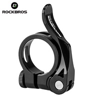 ROCKBROS Road Bike MTB Seatpost Clamp 31.8MM Aluminum Alloy Quick Release Bicycle Seatpost Clamp Hollow Lightweight Locking Bike Seat Tube Clip Cycling Tool