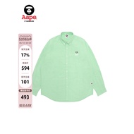 Aape Flagship Store Men's Spring Small Label Badge Letter Embroidery Lapel Long-Sleeved Shirt 8540XX