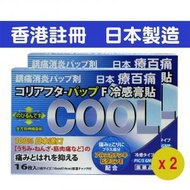 日本 - 療百痛冷感止痛膏貼 16片 x 2盒