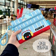 PingU Penguin Card Holder Document Bag Travel Multi-Function Passport Storage Bag Portable Portable 