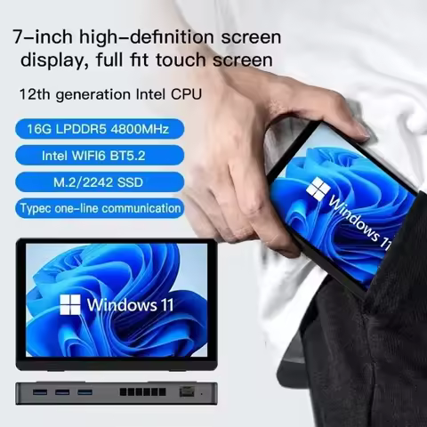 Tablet Mini PC Intel Alder Lake-N 12th N100 N200 1*TMDS 2*Type-c 1*HD TV BOX Computer Win11 up to 2T