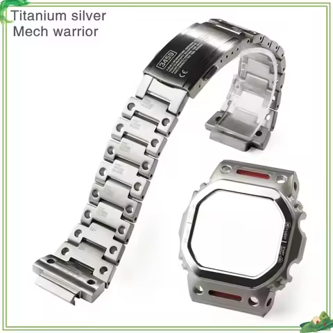 Case 5600 5610 GMW-B5000 5035 Titanium Mod Kit For Casioak Watch Metal Bezel And Strap G5600E GWB560