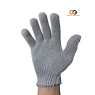 Knitted Fabric Gloves 8 Grey Yarn Worker Gloves Project Fabric Gray CGP