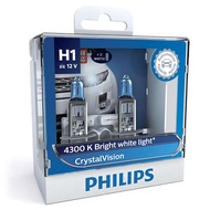 PHILIPS Crystal Vision 4300K H1 Car Light Bulb H1 Socket