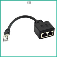 CRE Splitter Cable RJ45 Adapter Cord Networks Internet Splitter Extension Line