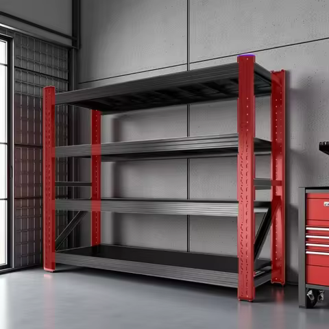 Garage Storage Shelves, 5000lbs 4 Tier Adjustable Garage Shelving, Heavy Duty 60" W x 24" D x 60" H