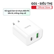 Củ sạc Hoco C80 18W sạc nhanh ổn định cổng Type-C tiện lợi tương thích đa thiết bị