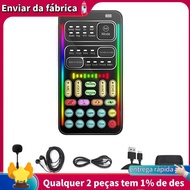 I9 Voice Changer Full Kit Multiple Audio Effect Bluetooth Live Sound Cards Ultra-Thin Portable Live 