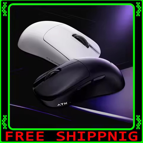 ATK U2 Mouse Tri Mode Wireless Mouse Paw3950 8000Hz Low Delay Lightweight Paw3395 Gaming Mice PC Acc